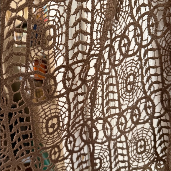 Unbranded Women’s Brown Crochet Open Front Cardigan XL. MH-114 - Picture 2 of 4